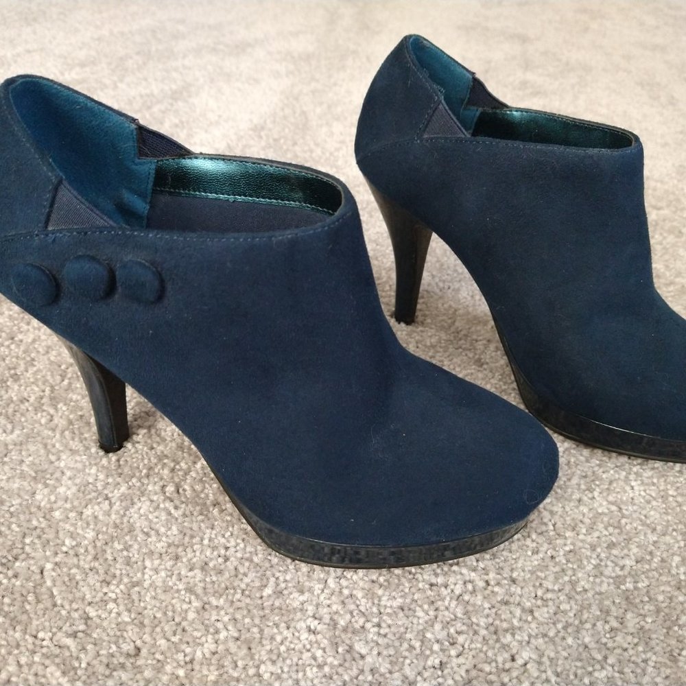Blue Suede High Heel Shoes